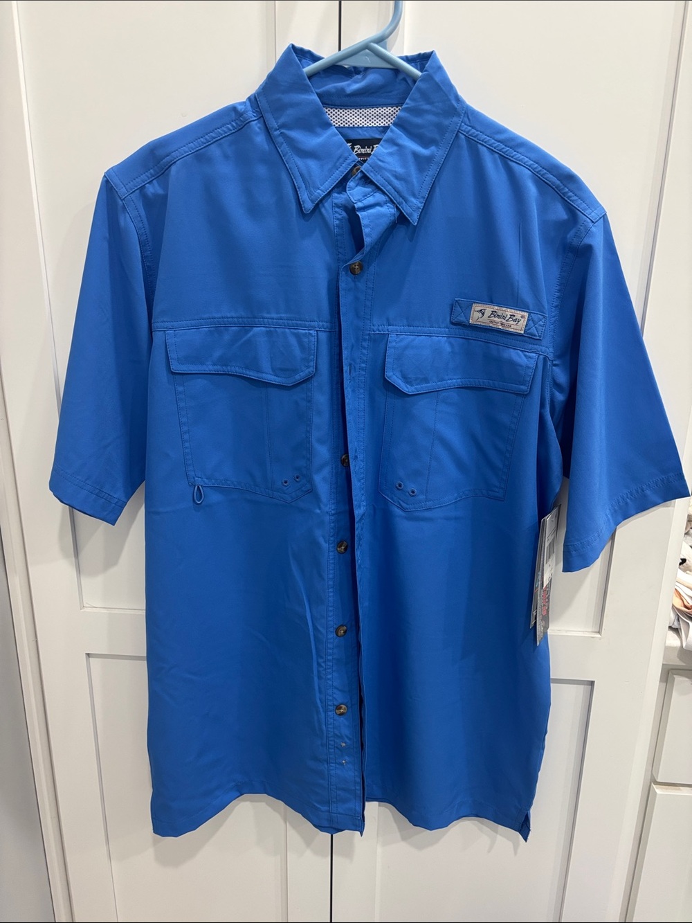 Men's Short-Sleeve Button Down Shirt - Royal Blue